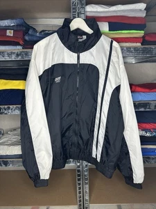 Vintage USA Olympics Track Jacket Black White Windbreaker Team USA Gear Size XL - Picture 1 of 8
