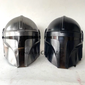 Silberner Mandalorianer Helm Star War Handarbeit mit Ständer Halloween... - Bild 1 von 8