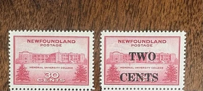 Terranova: 1946-47 Juego completo de 2 MNH. SC # 267-268 # 04-08261 Foto 1 de 2