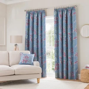 "Cortinas plisadas a lápiz Dunelm Trailing Wisteria Blackout -90"" (228 cm) X 90"" (228 cm)" - Imagen 1 de 5
