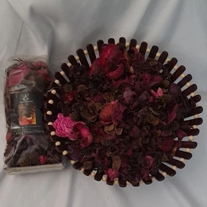 Decorative Potpourri Bowl with Rich Hues Basket + Potpurri Very Fragrant New - Picture 1 of 7