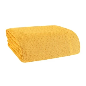 100% Cotton Bed Blanket, Breathable Thermal Blanket King Size, Soft Chevron T... - Picture 1 of 5