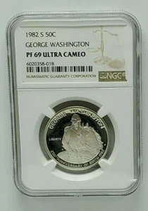 1982 S US 50 Cent George Washington NGC PF69 Ultra Cameo - Picture 1 of 4