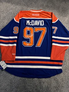 CONNOR MCDAVID Edmonton Oilers SIGNED Autographed Reebok JERSEY PSA COA XXL - Picture 1 of 4