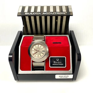 v022 Vintage Bulova Accutron Sputric 2181 Swiss Stainless Steel Wrist Watch +Box - Picture 1 of 11