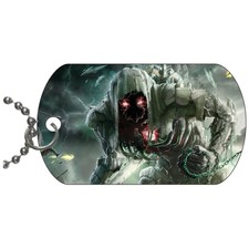 Criatura carregando um cemitério Dog Tag Colar Corrente