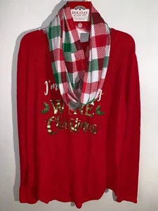 Holiday Time Schal & Langarmshirt I'm Dreaming of a Wine Weihnachten Set  - Bild 1 von 11