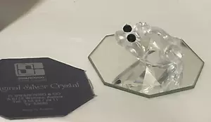 Swarovski Silver Crystal Figurine Baby Frog - Picture 1 of 10