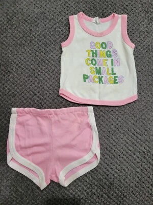 Винтажная рубашка 80-х Kmart + шорты 12 мес для девочек ясельного возраста сделано в США - Изображение 1 из 4