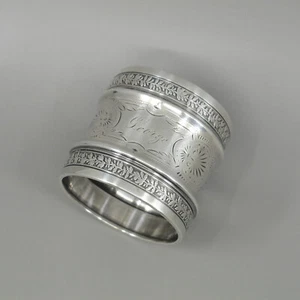 GORHAM 19c Sterling Serviettenring "GEORGE" Victorian American Aesthetic Movement - Bild 1 von 3