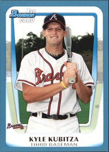 2011 Bowman Draft Prospects Blue Braves Baseball Card #BDPP74 Kyle Kubitza/499