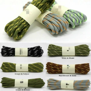 100-160CM Round Hiking Boot Laces Heavy Duty Durable Shoelaces for Work Boots - Picture 1 of 43