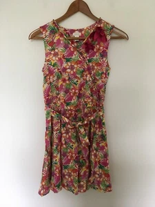 VTG Monsoon Girls Floral Birds Flamingo Playsuit Jumpsuit Dress 12-13 Years - Picture 1 of 21