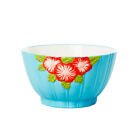 RICE: Schssel aus Keramik, Embossed Flower Design Mint, handgefertigt, Blumen 