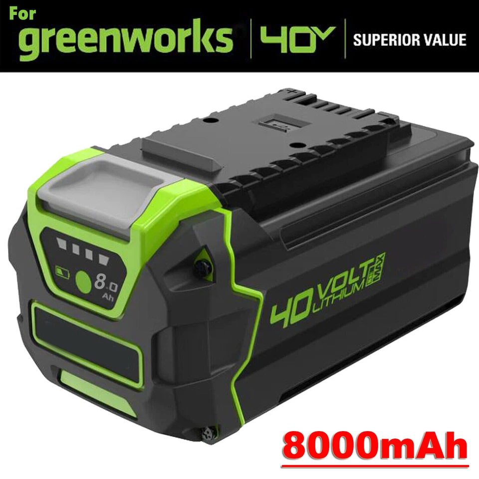 8,0Ah 40V Li-Ion Akku für Greenworks G-Max Gen 29462 29472 29252 Li-Ion Batterie