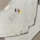 Mickey & Co Sweatshirt Mens L Gray Embroidered Walt Disney World Pullover