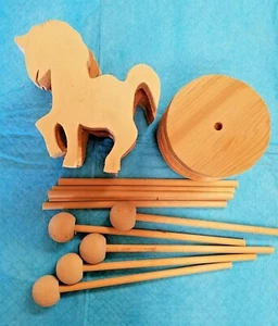 Wood Cut-out Carousel Horses - Lot Makes 28 - Hand Cut - 3/4" Thick - Extras - Picture 1 of 1