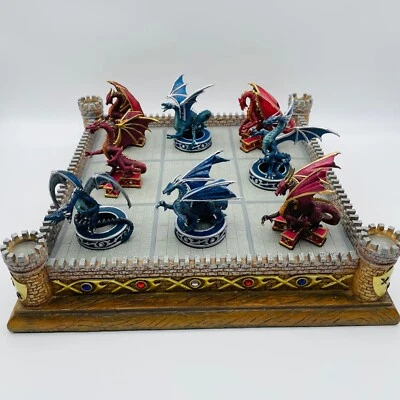 Rare Dueling Dragons Tic Tac Toe Set Limited Edition COA Hamilton Collection - Image 1 of 4