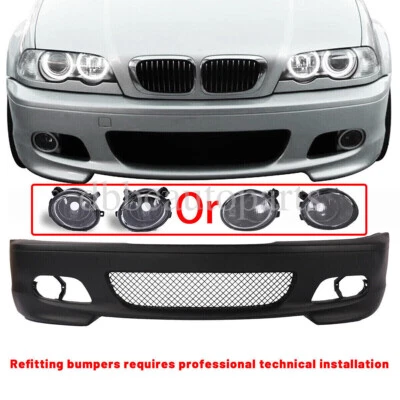 M-Tech II Style Front Bumper W/ fog light Fit 00-06 BMW E46 3-Series 2dr Coupe Foto 1 de 4
