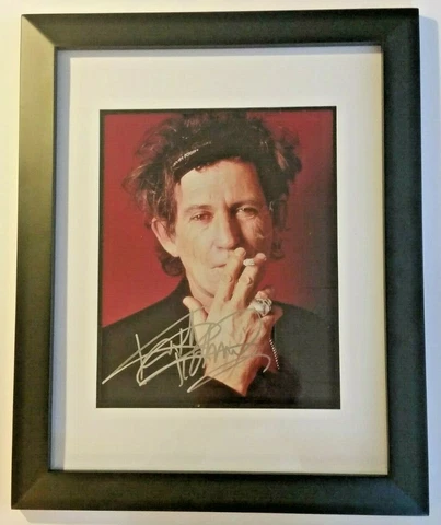 Keith Richards Autographed 8x10 in matted 11x14 Frame w/ COA VERY RARE PHOTO Cover