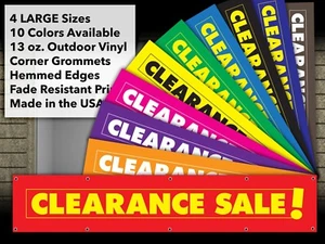 Clearance Sale Banner - Clearance Sale Sign - Clearance Sale Flag - Picture 1 of 13