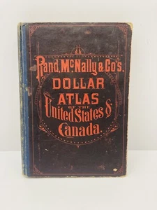 1884 Rand McNally & Co’s Dollar Atlante degli Stati Uniti e del Canada - Foto 1 di 13