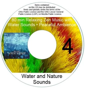 Zen Music & Water Sounds Audio CD - 75 Minutes of Tranquil Relaxation - Picture 1 of 1