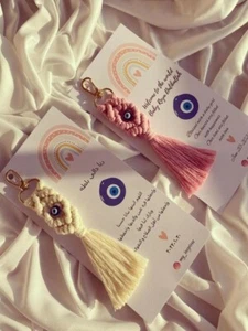 50 Pcs Macrame Keychain Personalized For Baby Shower Wedding Birthday Party - Picture 1 of 6