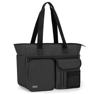 Sac Fourre-Tout pour Enseignant Sac de Travail avec Plusieurs Poches et Compa... - Photo 1/6