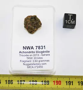 Meteoritenfragment NWA 7831 - Diogenit (NWA - 2,60 Gramm - 005**) - Bild 1 von 12
