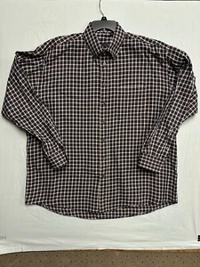 Men's Burberry London Blue Pink White Plaid Long Sleeve Button Down Shirt XXL - Picture 1 of 6