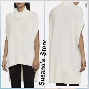 NWT BCBG MAXAZRIA SIZE XS/S CORINA SLEEVELESS TURTLE NECK  HIGH/LOW SWEATER $248 - Picture 1 of 5