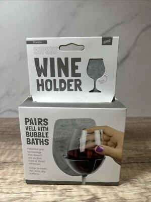 Sipski Marble Design Wine Holder Paires Well With Bubble Baths - Image 1 of 4