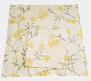 (3) The Company Store Euro Pillow Shams Yellow Floral Botanical 29”X 29” - Picture 1 of 4