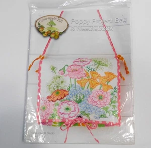 Crabapple Hill Poppy Project Bag / Needlebook 824 Embroidery Patterns 2015 - Picture 1 of 8