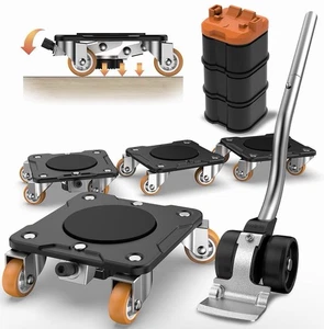 Heavy Duty Furniture Mover Set with Lifter – Locking Dollies, 1100lb - Bild 1 von 6