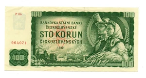 BANCONOTA 100 KORUN MOLTO BELLA DALLA CECOSLOVACCHIA 1961 PICK-91 - Foto 1 di 2