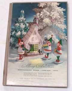 Vintage 1957 Montgomery Ward Chicago Merry Christmas Catalog Hard Cover Complete - Picture 1 of 8