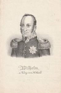 c1820 Wilhelm I. König der Niederlande Willem I Nederland Lithographie-Porträt - Bild 1 von 1
