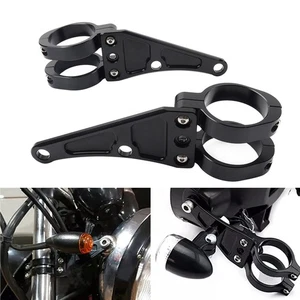 45MM Motorcycle Headlight Bracket Mount Clamp Fork Tube Holder For Harley - Picture 1 of 11