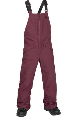 Volcom Burgundy Boys Barkley Insulated Winter Ski Snowboard Overall Bibs XS - Image 1 of 4