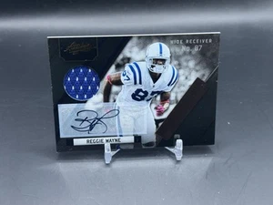 2011 Panini Absolute Football Reggie Wayne #6 Patch Auto /10 Colts - Picture 1 of 2