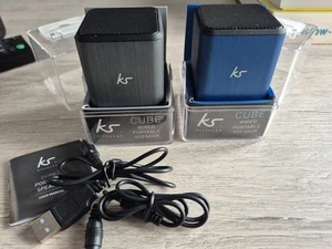 2 x KitSound Cube Wired Mini Speakers with 3.5m Aux Cable & Charger - Photo 1 sur 2