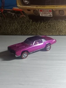 Vintage 1968 Hot Wheels Redlines Custom Eldorado Magenta With Black Top Redone - Picture 1 of 5