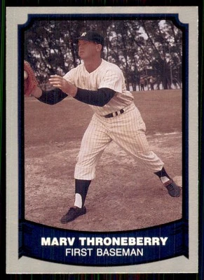 1988 Pacific Baseball Legends #48 Marve Throneberry New York Yankees - Image 1 of 2