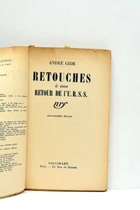 LIVRE ANCIEN GIDE RETOUCHES À MON RETOUR DE L'U.R.S.S. PARIS 1937 - Picture 1 of 5