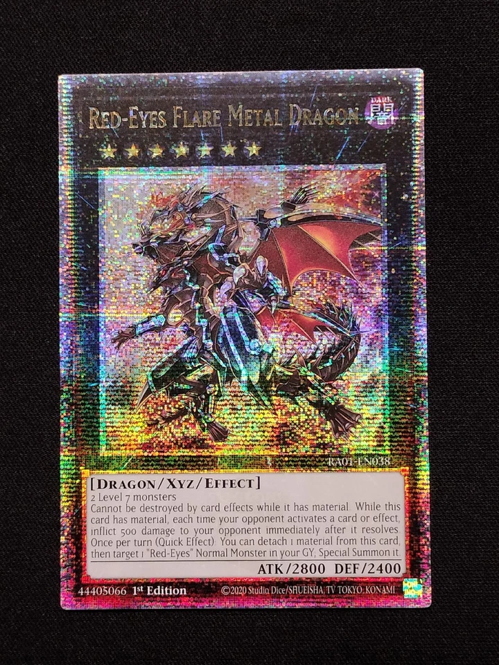 RED-EYES FLARE METAL DRAGON - QUARTER CENTURY SECRET RARE - RA01 EN038 - NM - Image 1 of 1