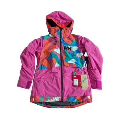 Helly Hansen ULLR Ski Snowboard Jacket Women XS Pink Multicolor NWT MSRP $350 - Image 1 of 4