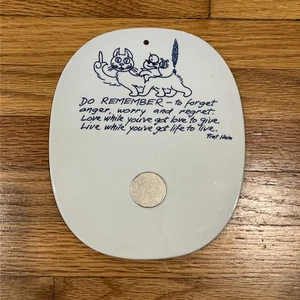 Placa de cerámica Royal Copenhagen Fajance Piet Hein tablero de notas 1954, Dinamarca - Imagen 1 de 2