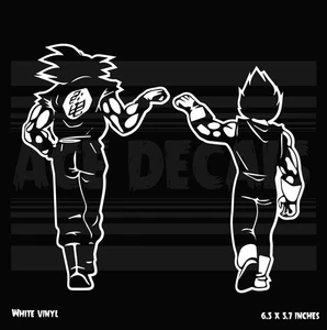 Dragon Ball Z - Goku - Vegeta - Fist Bump - Anime - Vinyl decal sticker - Picture 1 of 3